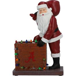 The Memory Company - Alabama Crimson Tide 8'' Up on the Rooftop Santa Figurine - Multicolor