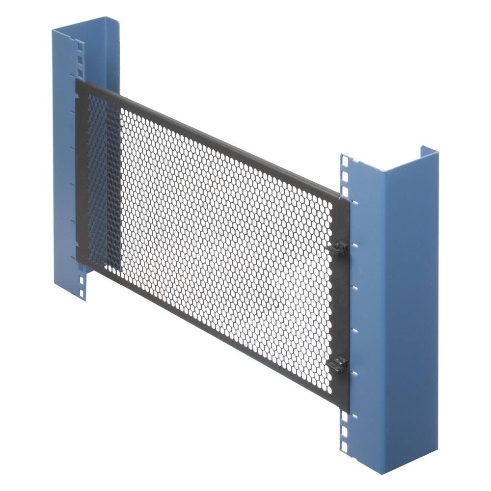 Front. RackSolutions - RackSolutions 3U Vented Universal Blanking Panel - Control Airflow, Reduce Noise and Vibration, Fits 19" Racks - Black.