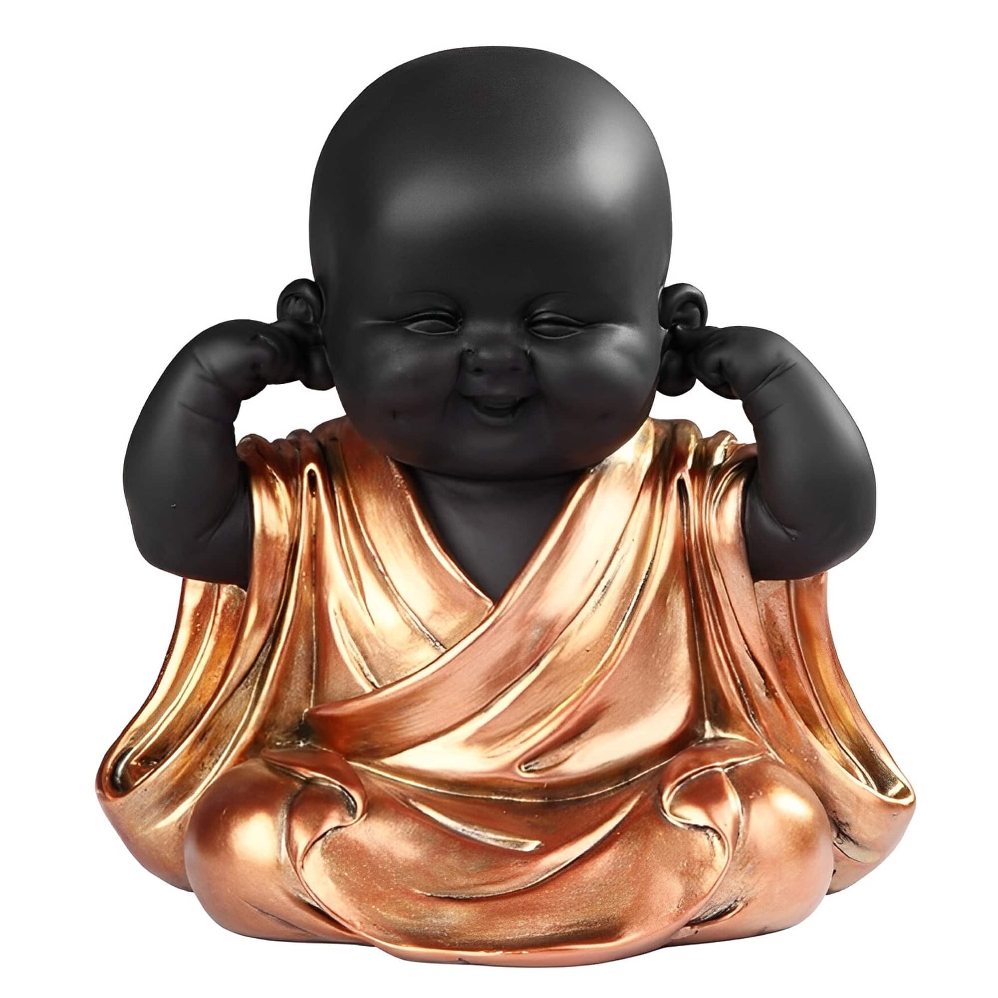 FC Design - 6"H Hear No Evil Little Monk Figurine Statue Desk Tabletop Home Decor Gift - Multi-Color