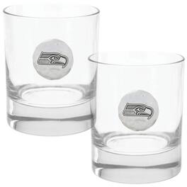 Wendell August Forge - Seattle Seahawks Two-Piece 11oz. Rocks Glass Set - Multicolor