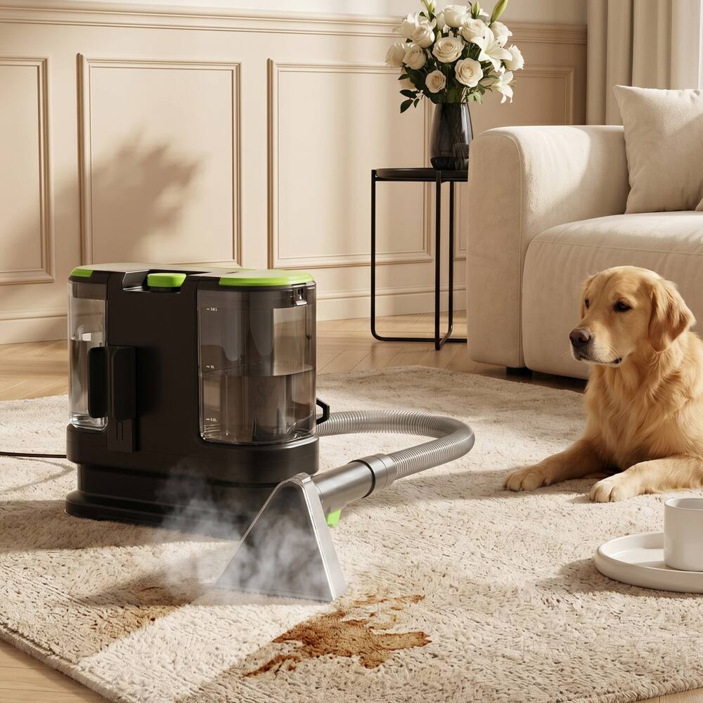 Alt View 4. Topteng - Portable Carpet Cleaner with Dual Tanks - 16KPa Strong Suction, 3-Step Spray & Suction for Upholstery, Sofa.