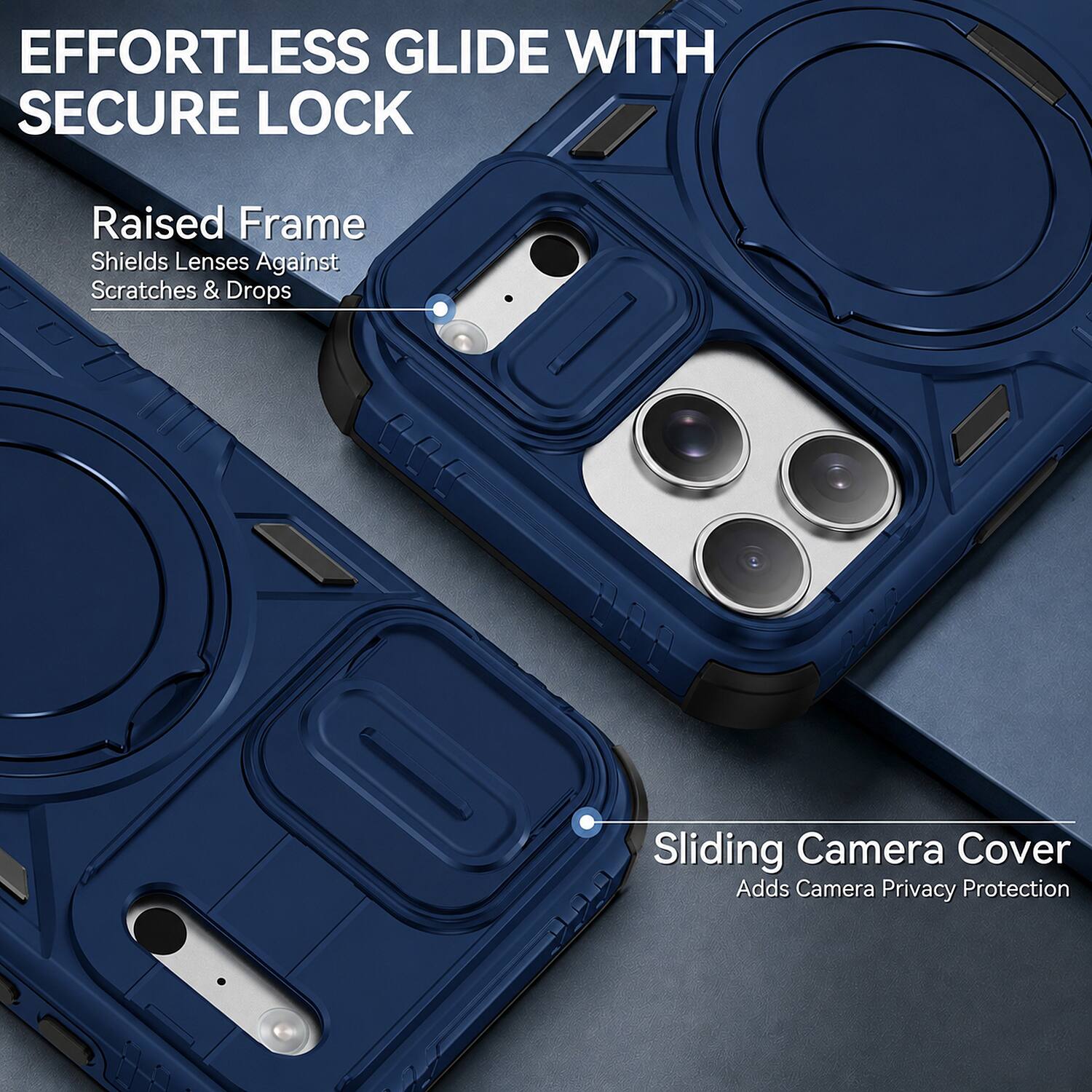 UUCOVER Magnetic Case for iPhone 18 Pro Max,Shockproof TPU+PC Slide ...