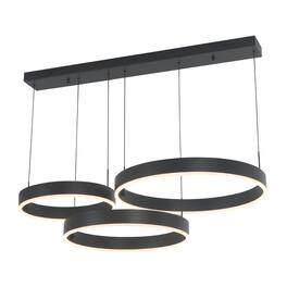 Umeiluce - 39.4Inch Modern Chandelier Kitchen Island Pendant Lighting LED Switch Dimmable - Matte Black