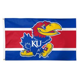 WinCraft - Kansas Jayhawks 3' x 5' Horizontal Stripe Deluxe Single-Sided Flag - Multicolor