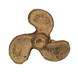 Zeckos - Set of 6 Boat Propeller Drawer Pulls – Nautical Charm for Cabinets - Gold