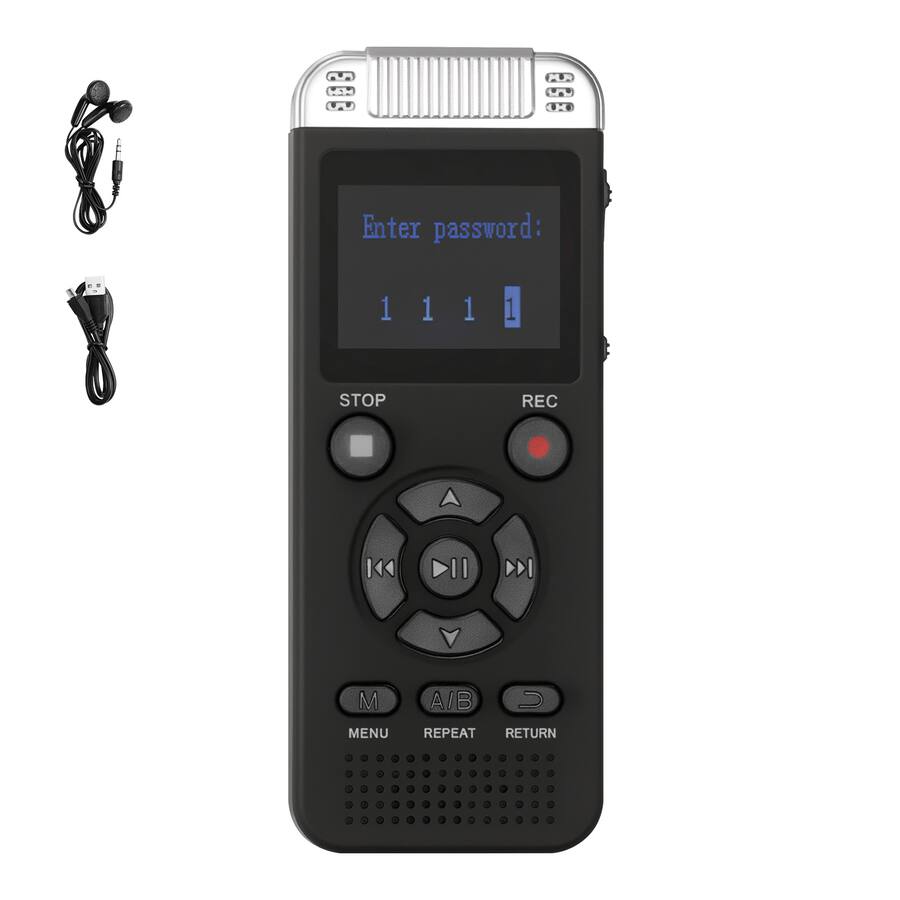 1 Stop Rec VEVOR Digital Voice Recorder, 128GB, Voice Activated Recorder with ...