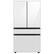 Front. Samsung - BESPOKE 29 cu. ft. 4-Door French Door Smart Refrigerator with AutoFill Water Pitcher - White Glass.