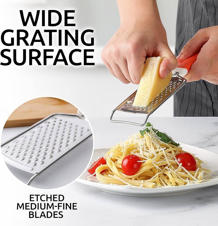 Cheese Rust Zulay Kitchen Professional Cheese Grater Stainless Steel Durable Rust ...