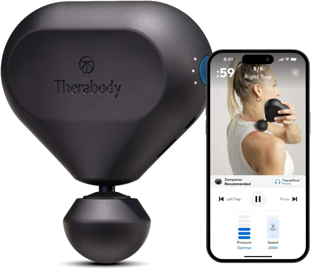 Therabody - Theragun mini Portable Massage Gun (2nd Gen) - Black - Angle_Zoom