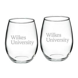 Jardine - Wilkes Colonels 21oz. Two-Piece Stemless Wine Glass Set - Multicolor