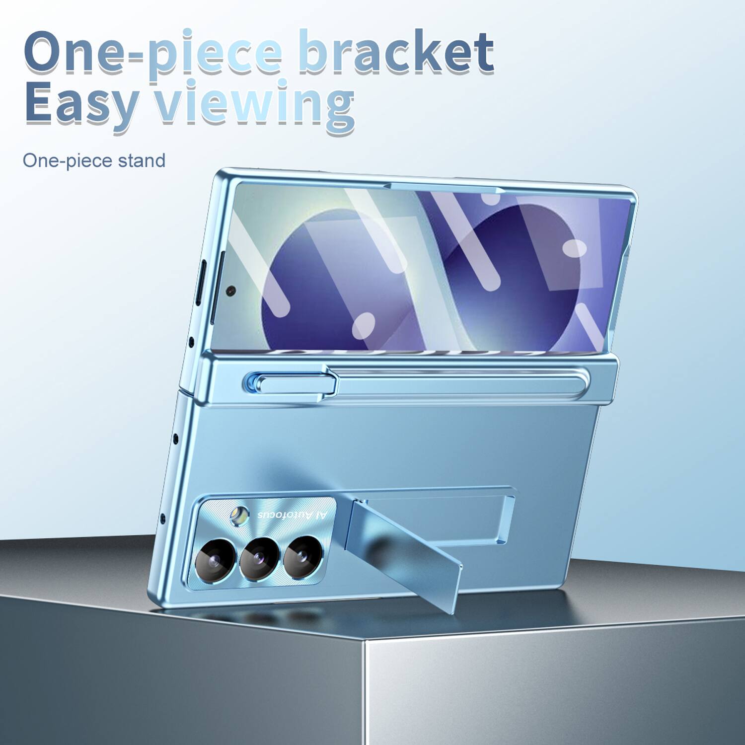 One-piece bracket  
Easy viewing  
One-piece stand  
Autofocus
