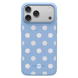 Ornarto - Designed for iPhone 17 Pro Max Case, Liquid Silicone Soft Gel Shockproof Protective Case-Blue White Polka - Blue White Polka Dot