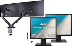 19"
Acer V196L Bbmi SXGA IPS Monitor
SXGA 1000:1 VESA Mount (1280x1024) Contrast ratio 100 X 100 mm
acer
acer