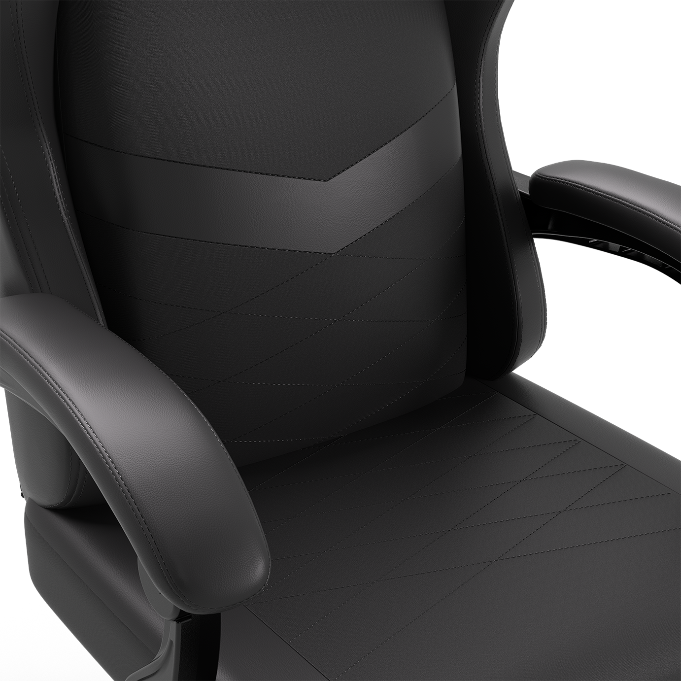 Alt View 7. CORSAIR - TC80 Fabric & Leatherette Gaming Chair – Comfortable wide seat, Detachable neck pillow, with Steel 5-star base - Blck.