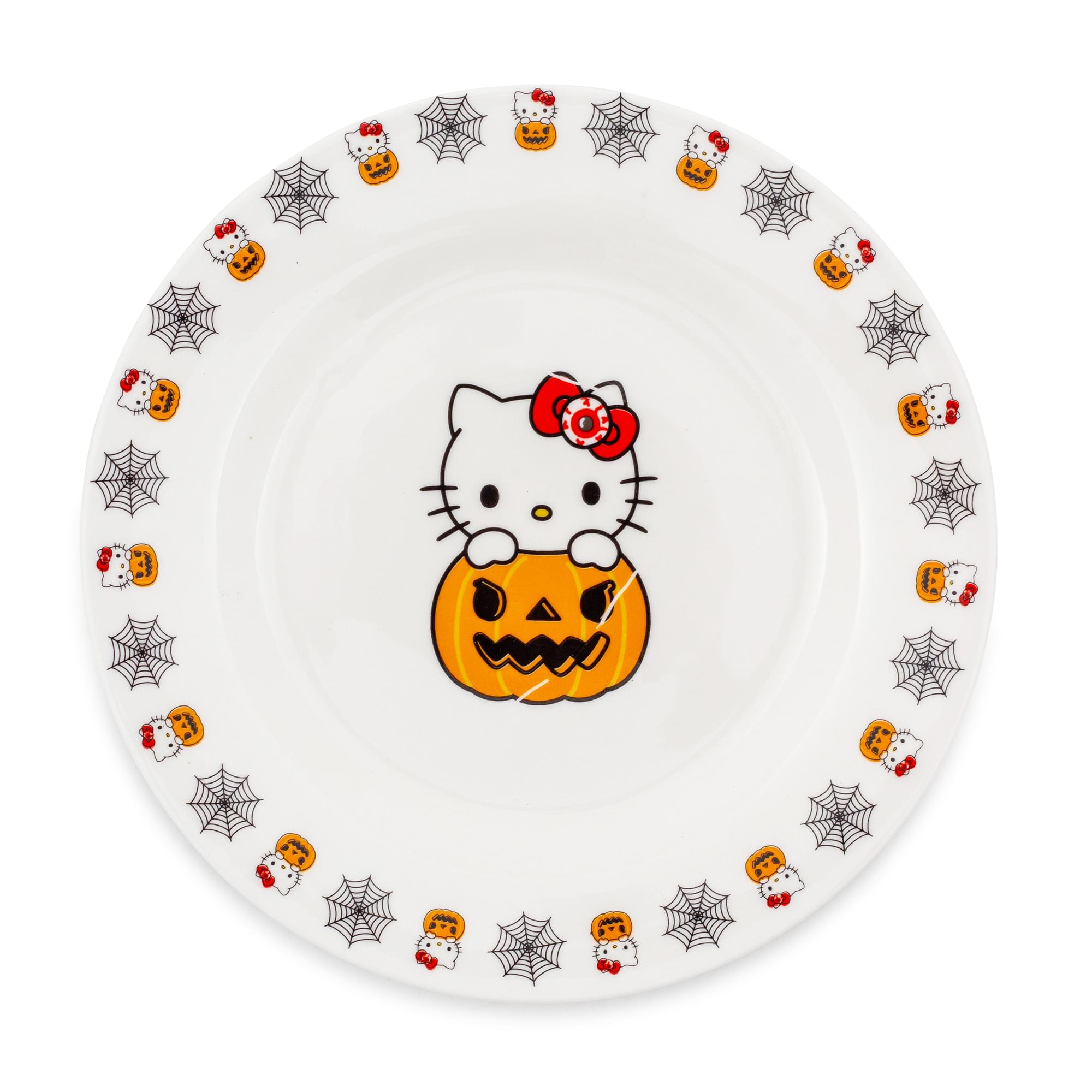 Silver Buffalo - Sanrio Hello Kitty Pumpkin Boo 11-Inch Ceramic Dinner Plate - Orange