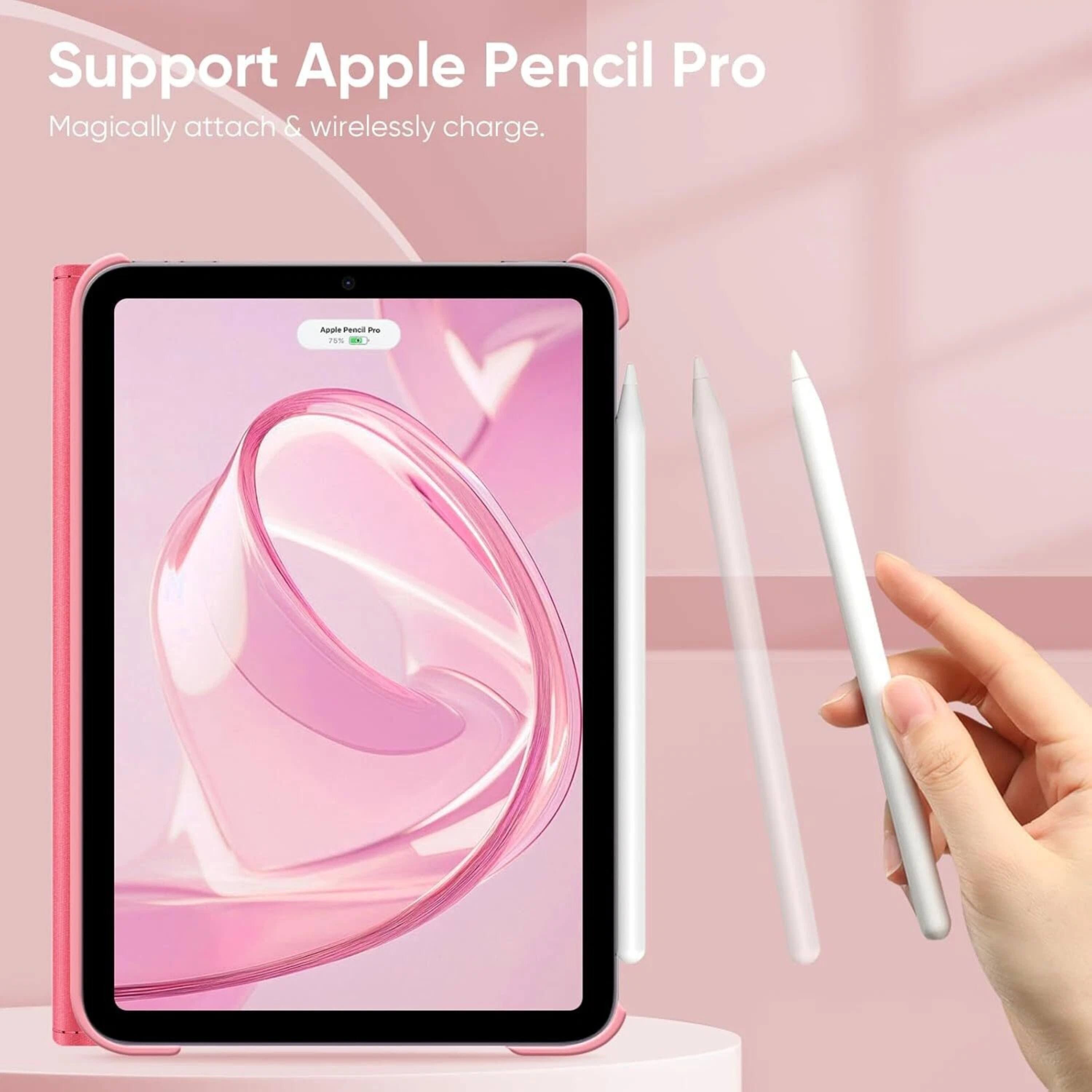 Support Apple Pencil Pro  
Magically attach & wirelessly charge.