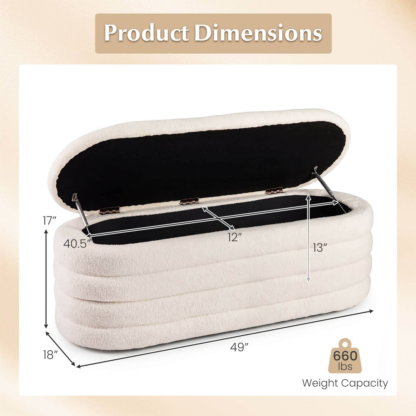 Product Dimensions: 17" x 40.5" x 12" x 13" x 18" x 49"  
Weight Capacity: 660 lbs