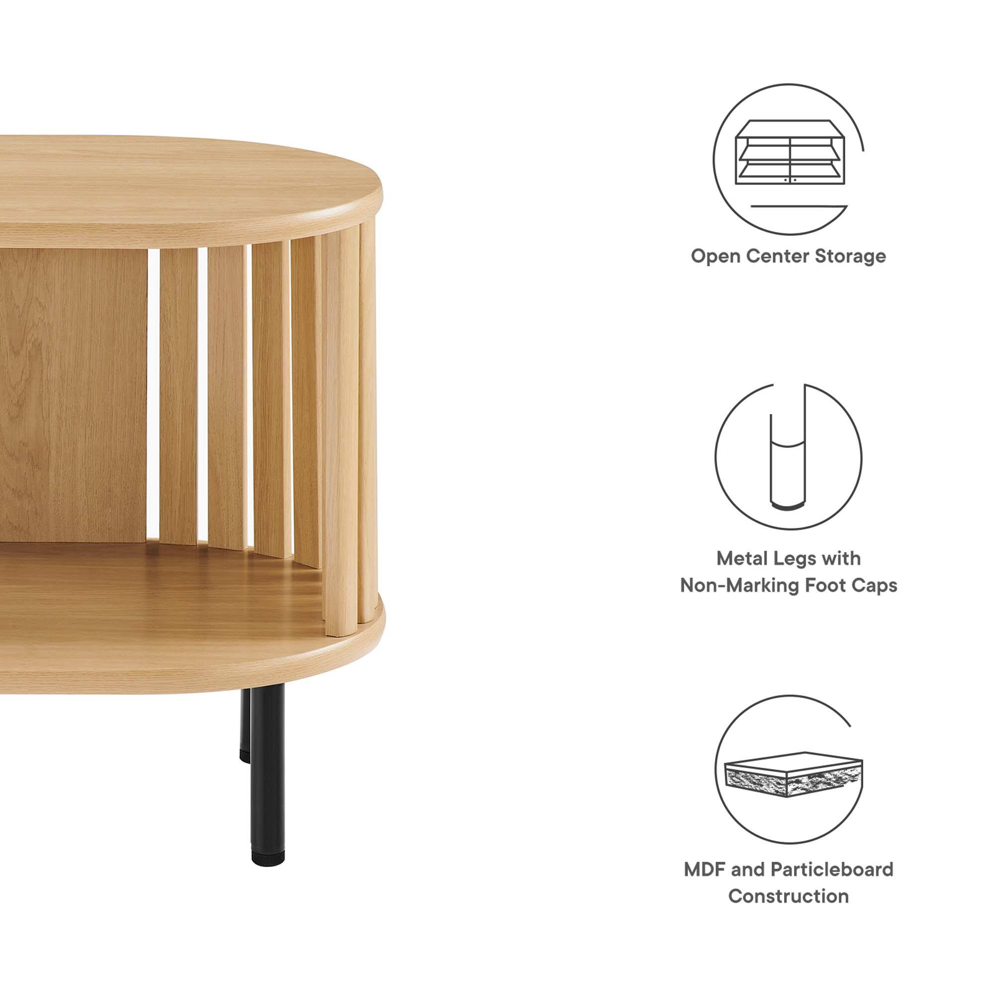 Open Center Storage  
Metal Legs with Non-Marking Foot Caps  
MDF and Particleboard Construction