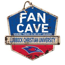 Jardine - Lubbock Christian Chaparral 20" x 20" Fan Cave Badge Sign - Blue