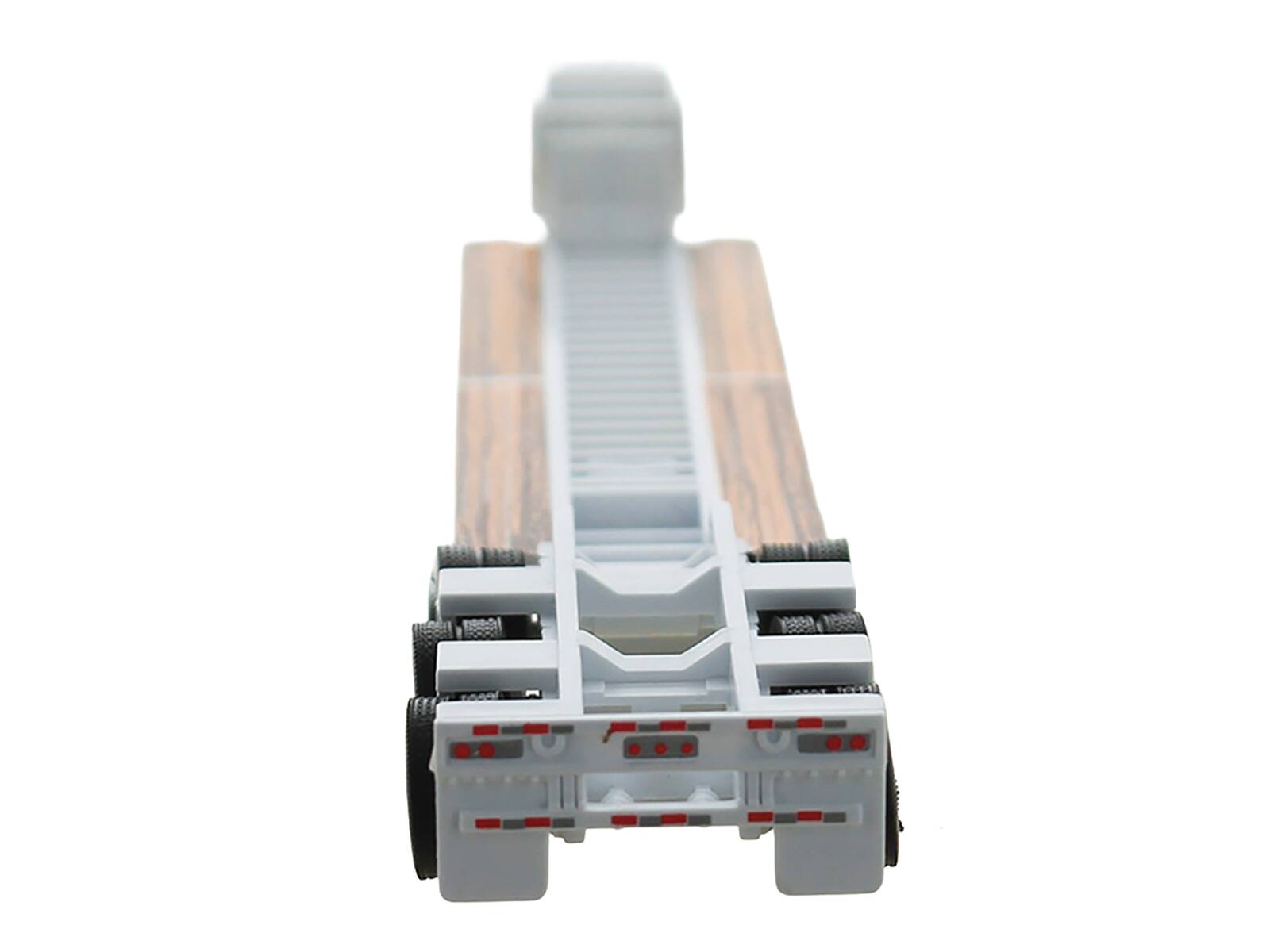 Left. HO Logistics Replicas - Low Boy Flatbed Trailer White 1/87 (HO) Plastic Model Car by HO Logistics - White.