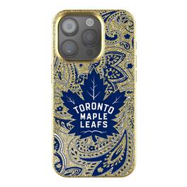 Keyscaper - NHL - Toronto Maple Leafs Paisley Bling iPhone Case - 15 - Gold