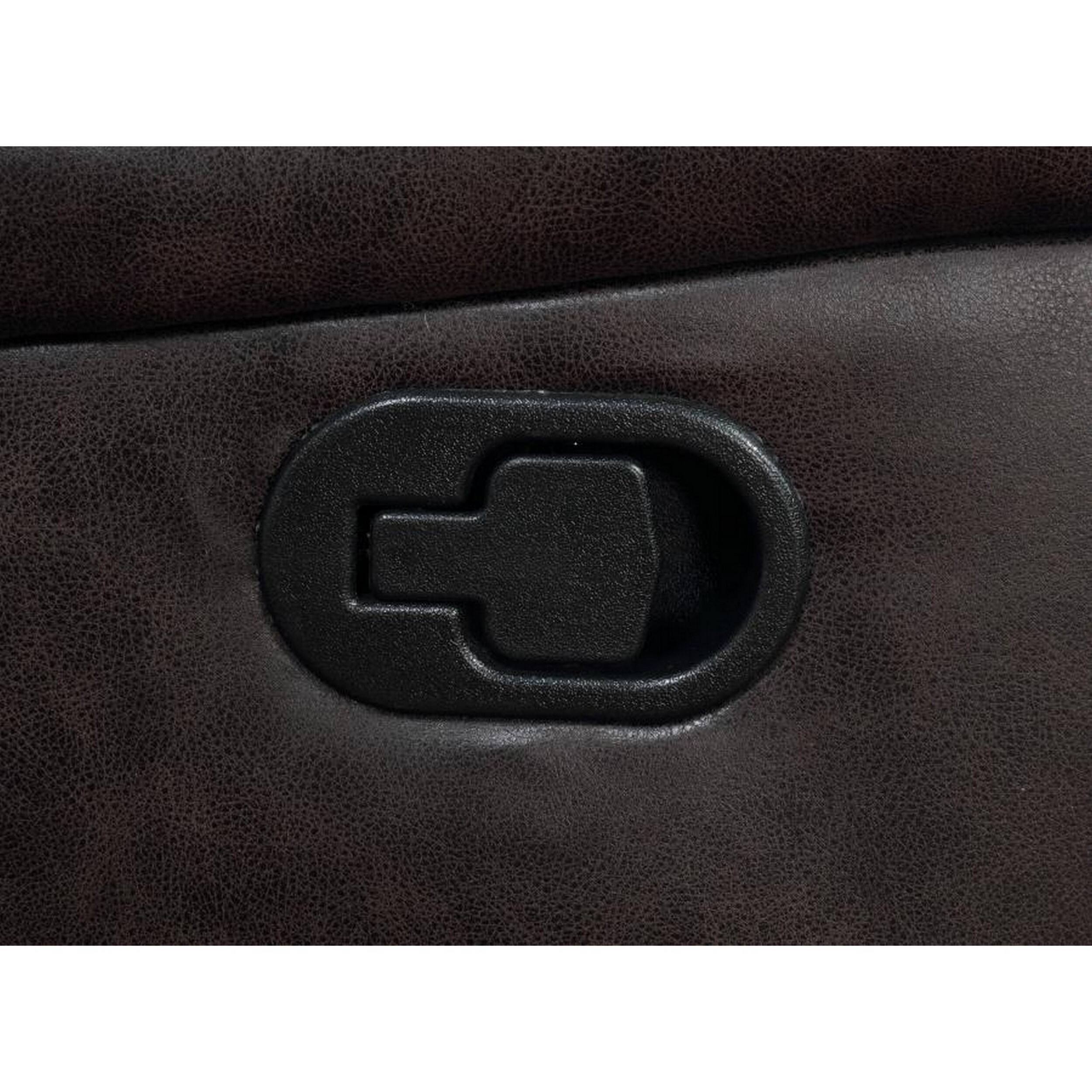 Back. Manhattan Lane - Jake 41 Inch Gliding Manual Recliner, Pillowtop,   Faux Leather - Brown.