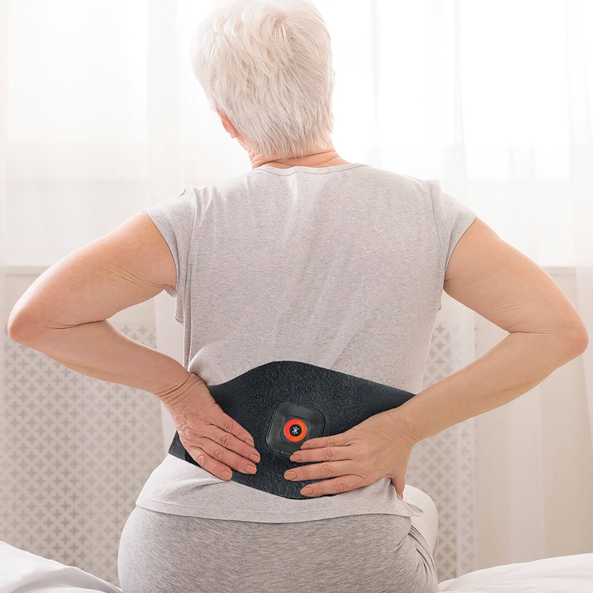 Alt View 11. BROWNMED - Heat + Vibration Therapy Wrap Intellinetix® Arm / Leg / Lumbar, One Size Fits Most - Black.