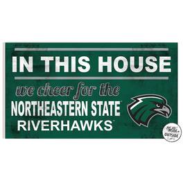 Jardine - Northeastern State Riverhawks 11" x 20" Indoor/Outdoor In This House Sign - Green