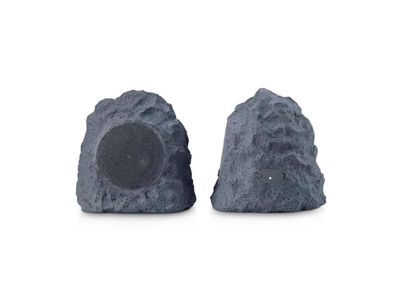Alt View 1. iHome - iHome Rechargeable Bluetooth Outdoor Rock Speaker Set of 2 Gray with TWS Linking - Gray.
