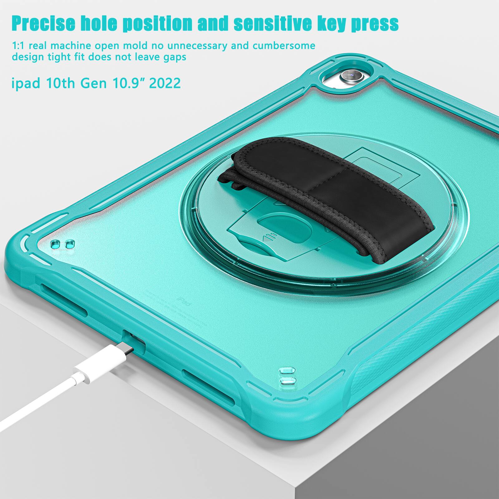 Precise hole position and sensitive key press  
1:1 real machine open mold no unnecessary and cumbersome design tight fit does not leave gaps  
iPad 10th Gen 10.9" 2022