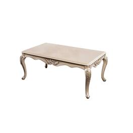 Manhattan Lane - Ery Coffee Table, Champagne Wood Frame, Carved Details, 48 Inch - Champagne, Gold