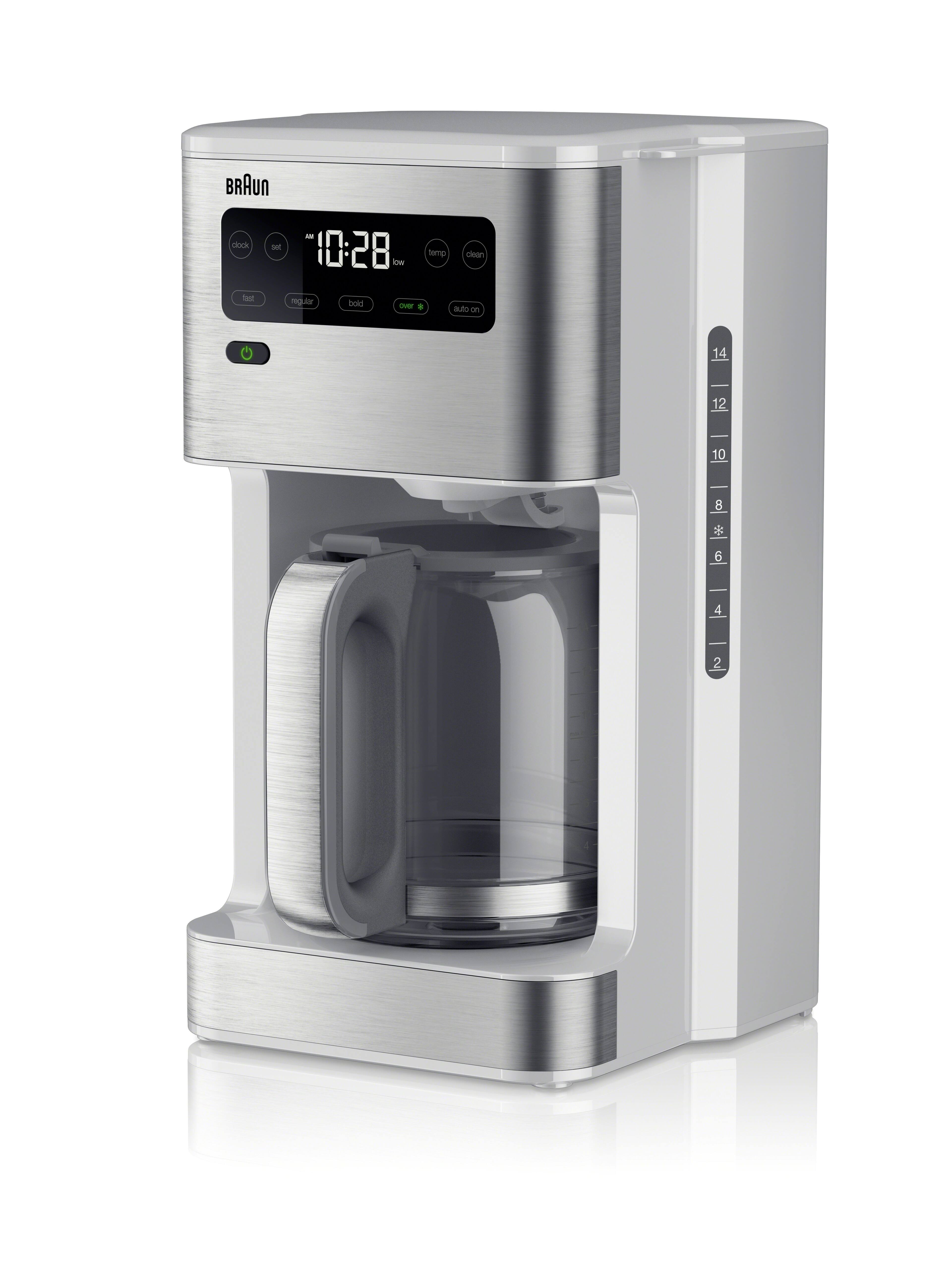 Alt View 1. Braun - PureFlavor and FastBrew Coffee Maker - Stainless Steel/White.