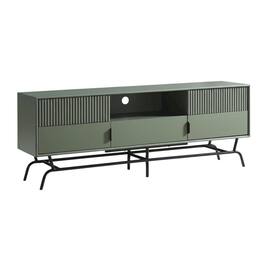 Starlight Canyon Home - Sage and Black Wooden TV Stand with Multi-Storage Compartments - Green