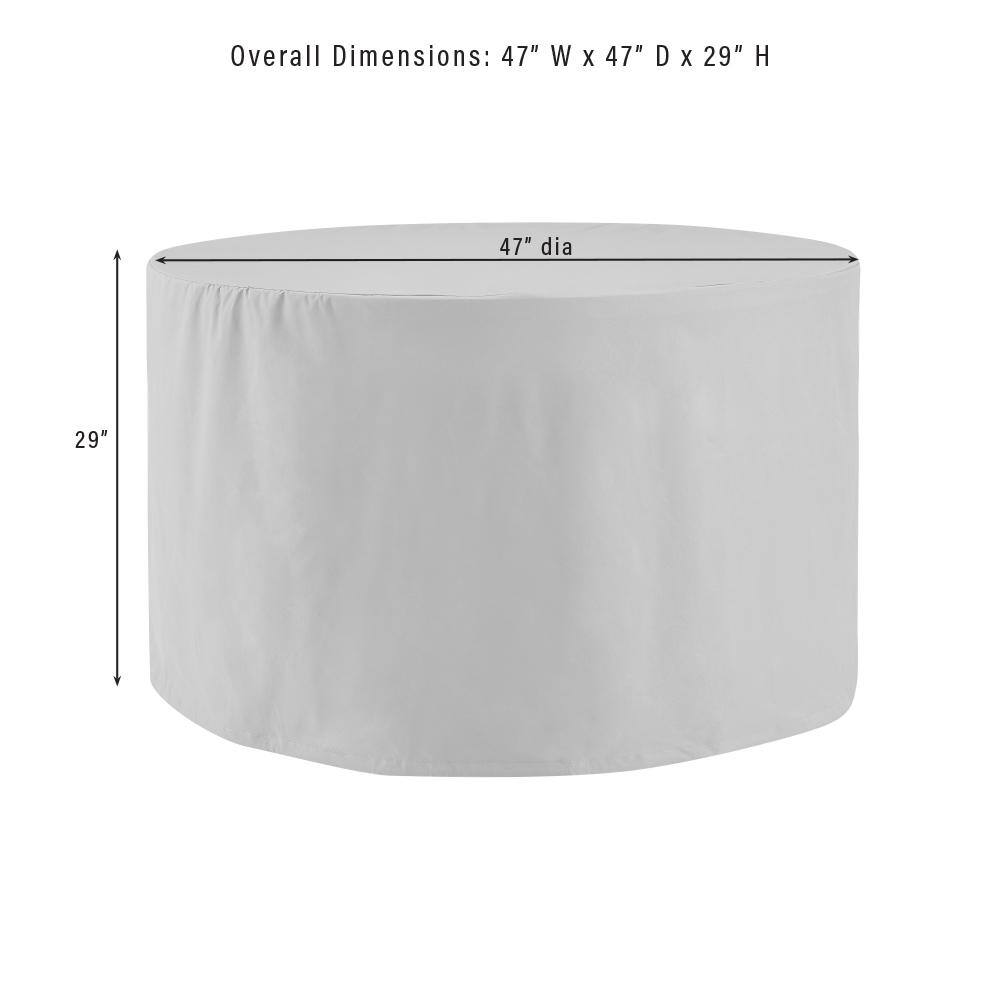 Overall Dimensions: 47" W x 47" D x 29" H  
47" dia  
29"