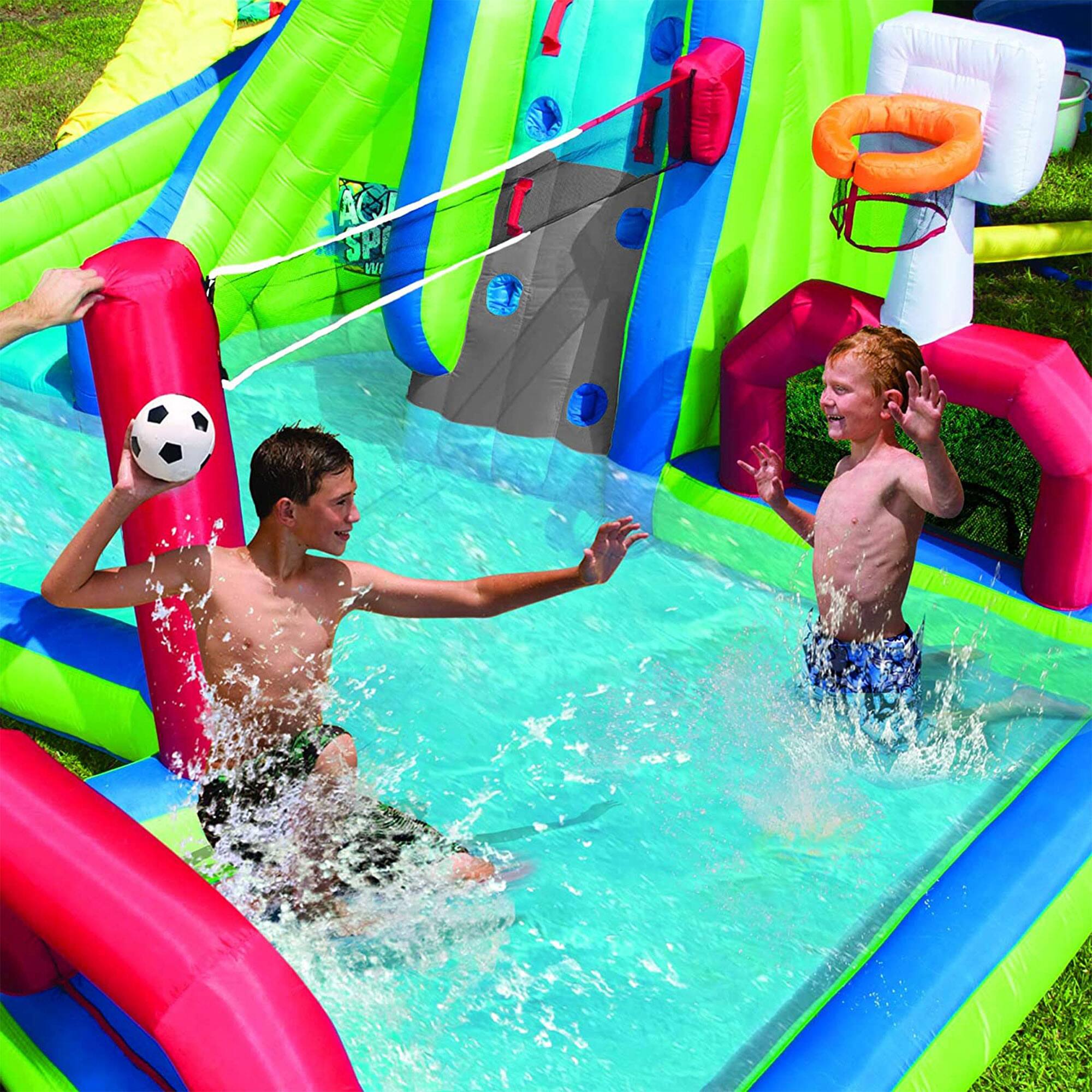 Alt View 4. Banzai - Banzai Aqua Sports Kids Inflatable Outdoor Backyard Water Slide Splash Park - Multicolor.