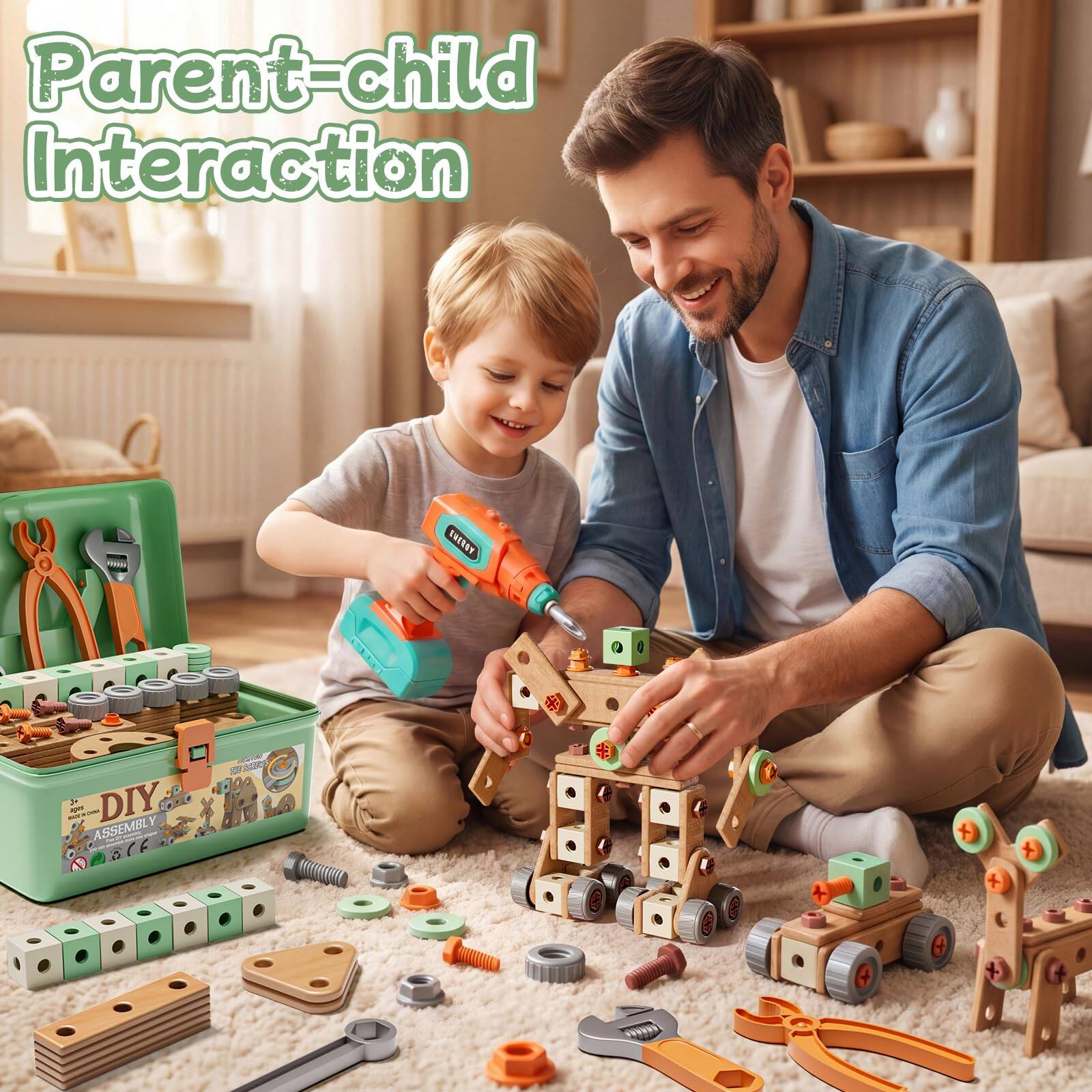CUTE STONE 158PCS Kids Tool Set with Toy Drill - Best Buy