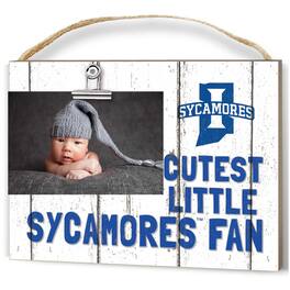 Jardine - Indiana State Sycamores 16" x 22" Cutest Little Weathered Logo Frame - White