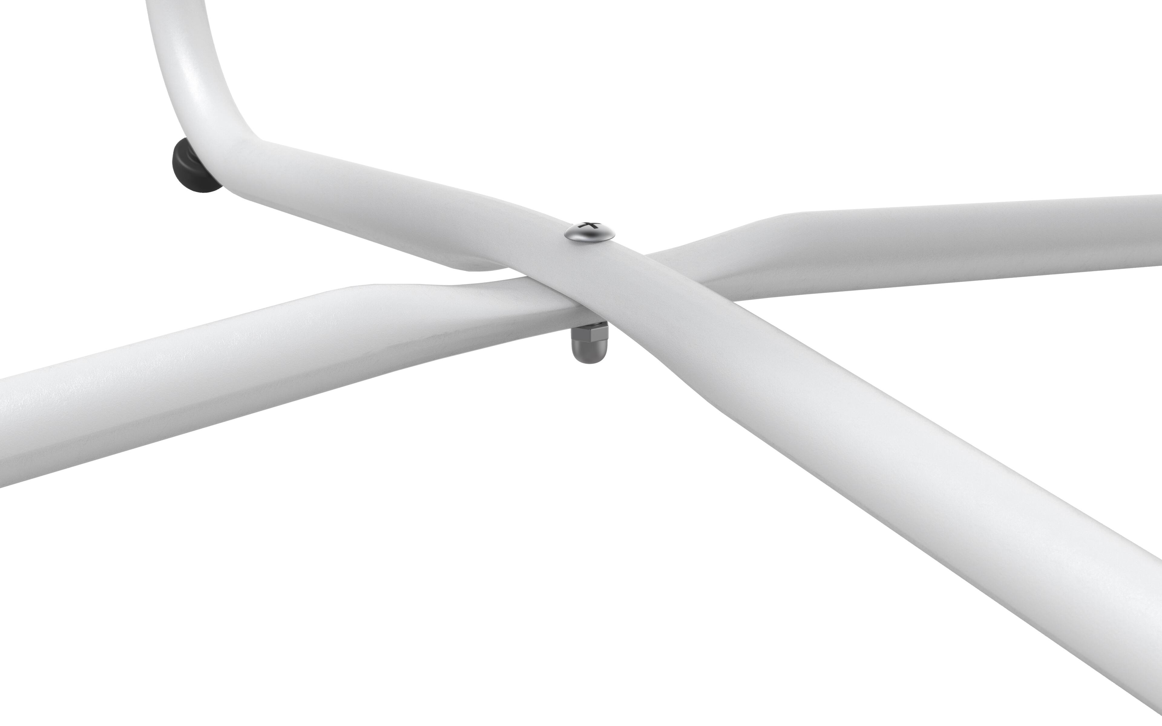 Alt View 3. DOMETOUR - Steel Patio Side Table, Weather Resistant Outdoor Round End Table - White.