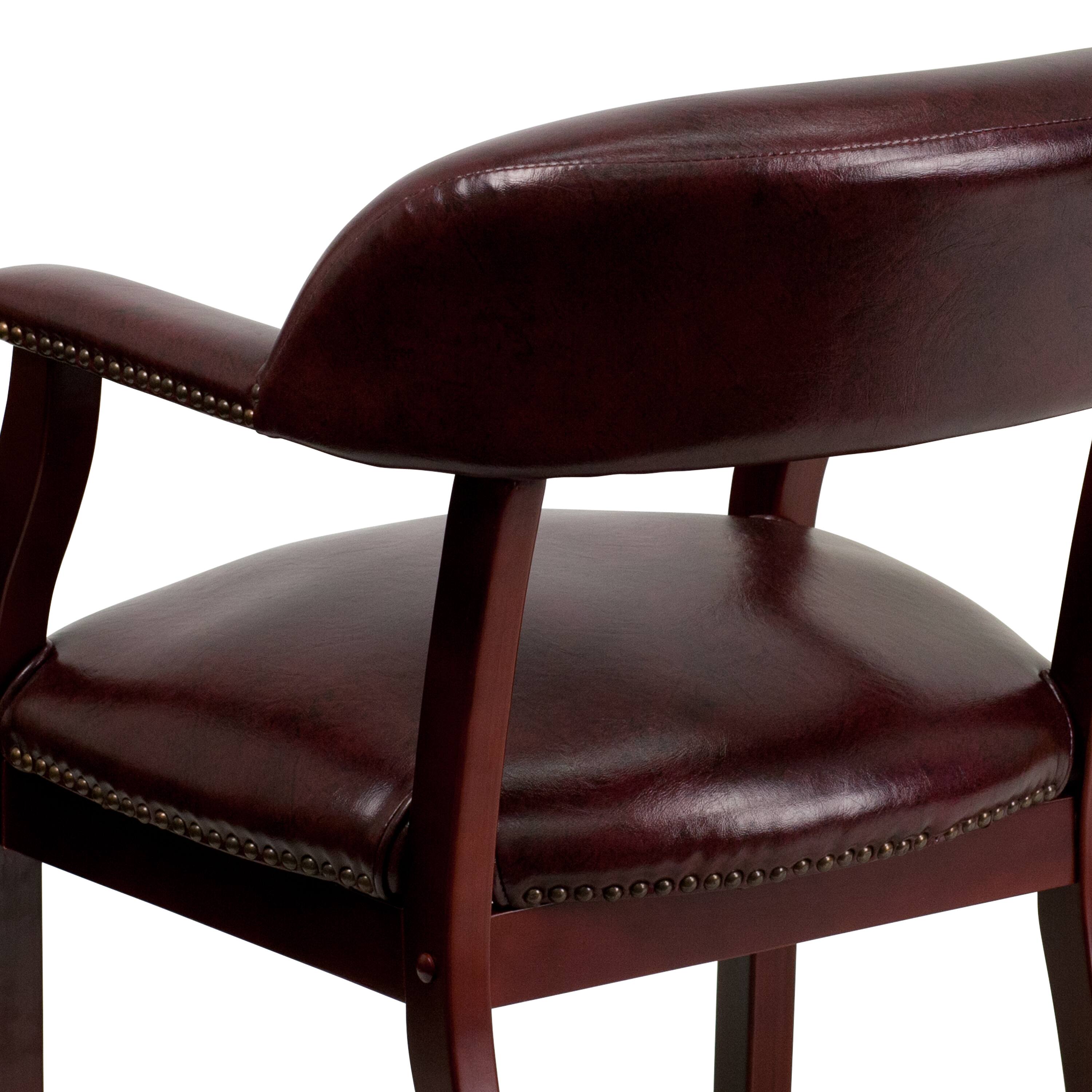 Alt View 9. Emma + Oliver - Conference Chair with Accent Nail Trim - Oxblood Vinyl.