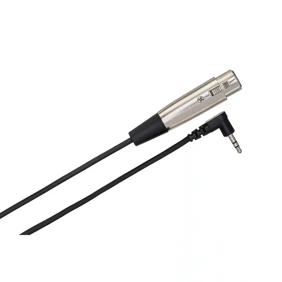 Angle Connection Design Hosa Technology 2' XLR3F to Right Angle 3.5mm TRS Microphone Cable ...