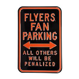 Authentic Street Signs - Philadelphia Flyers Steel Parking Street Sign - Multicolor