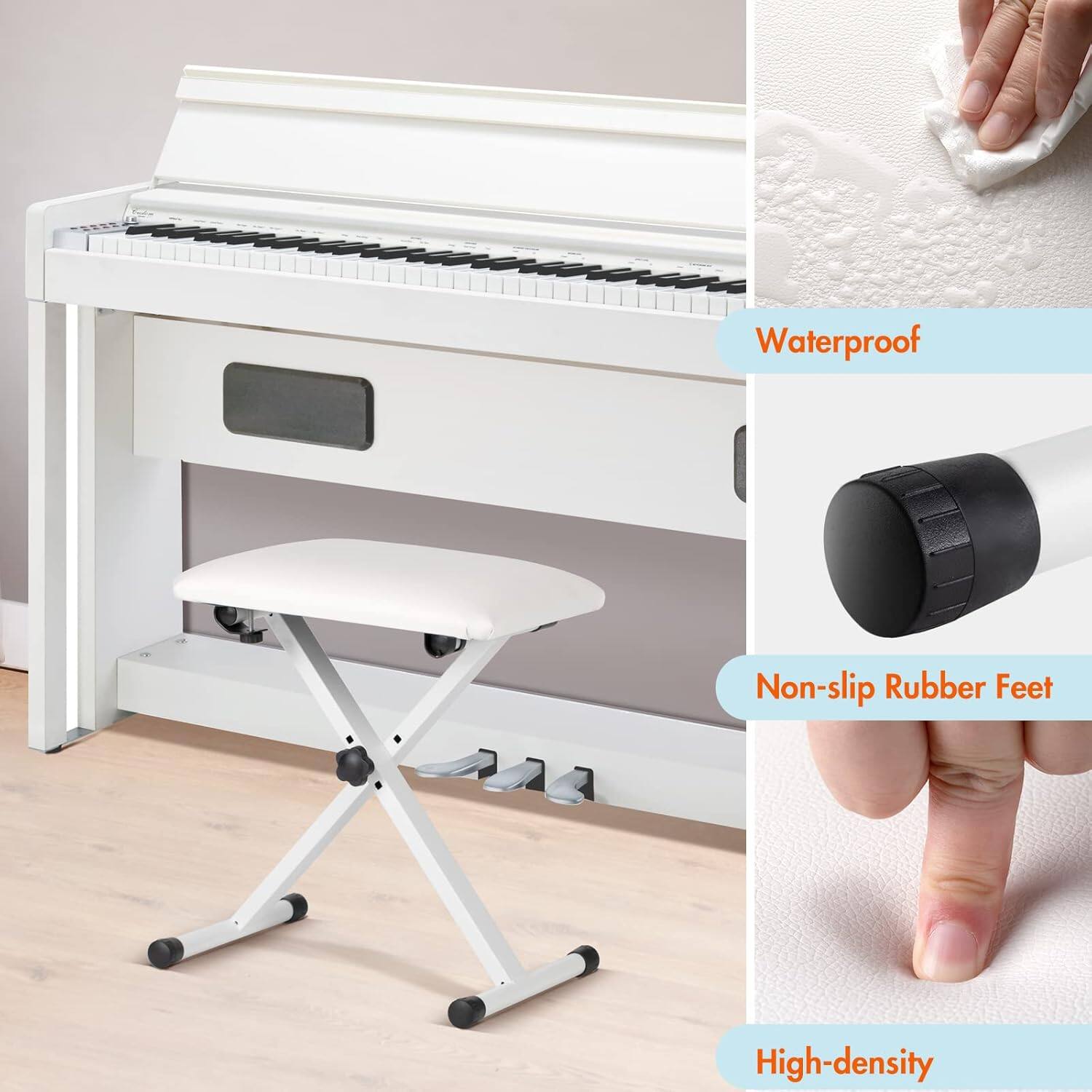 Waterproof  
Non-slip Rubber Feet  
High-density
