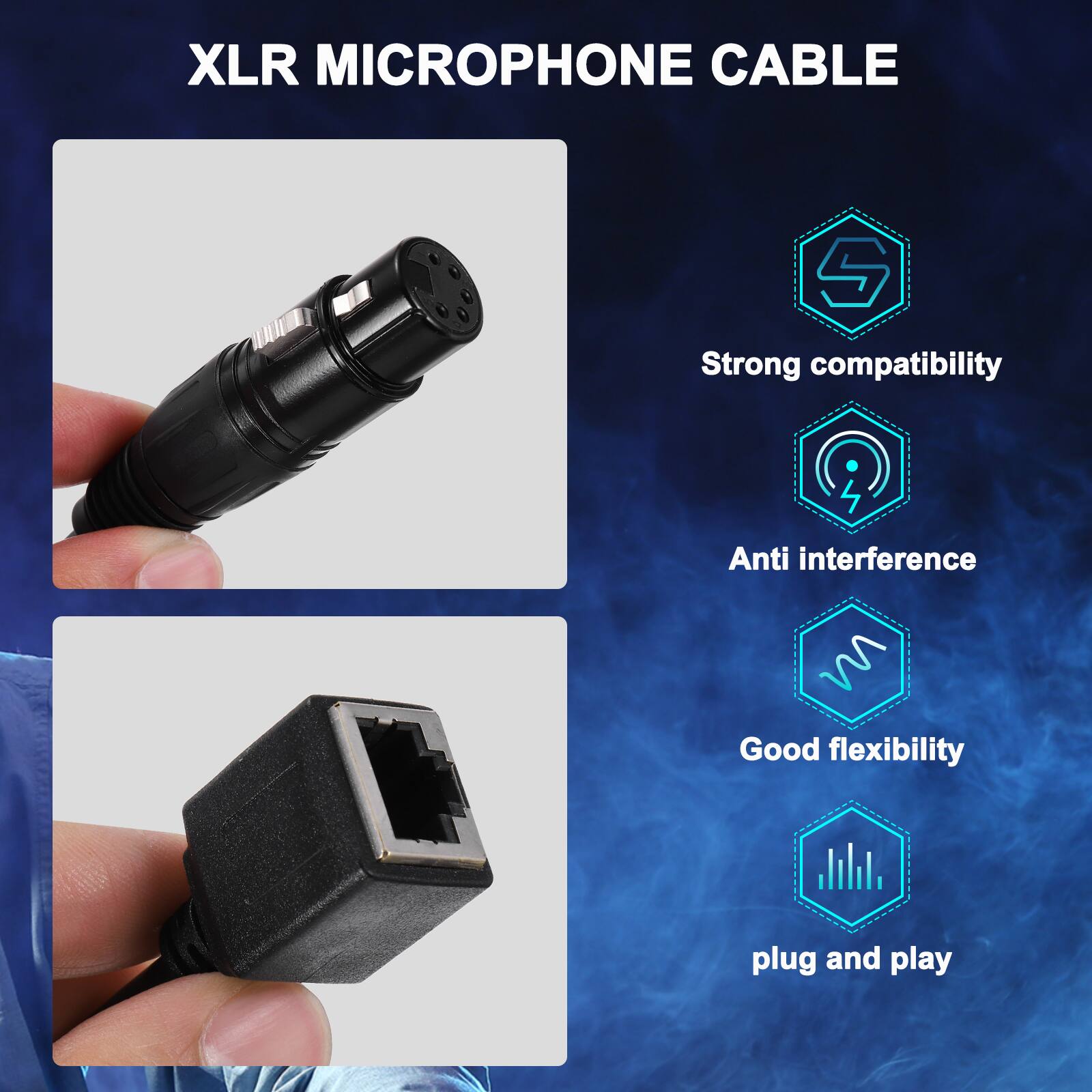 XLR MICROPHONE CABLE

- Strong compatibility
- Anti interference
- Good flexibility
- Plug and play