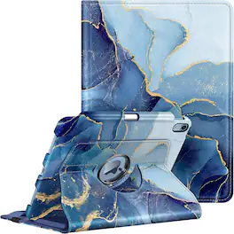 Kitcheniva - Smart Rotating Case For iPad A16 11th 2025 And iPad 10th 2022 Stand Cover Ocean Blue - Ocean Marble