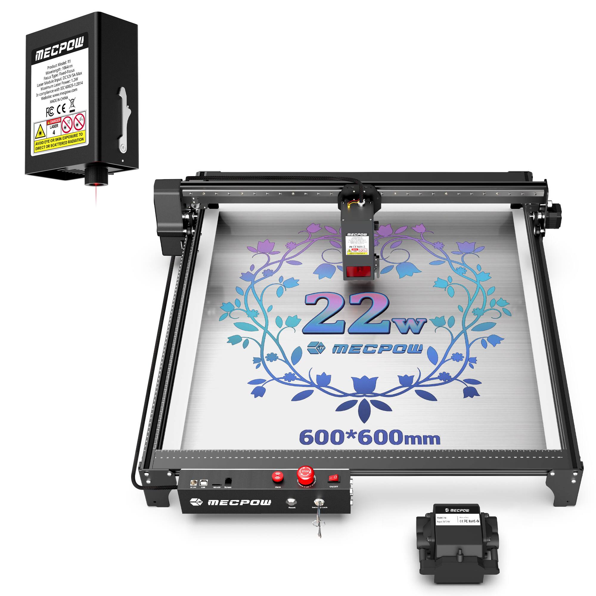 MECPOW

Product Model: MECPOW 22W

Product Name: MECPOW 22W

Product Size: 600*600mm

Power Supply: 100-240VAC, 50/60Hz, Max. 22W

Input Voltage: 100-240VAC, 50/60Hz

Output Voltage: 24VDC, 1A

Fuse: 2A

FC: CE

CE

WARNING: AVOID DIRECT EXPOSURE TO UV LIGHT

22W

MECPOW

600*600mm