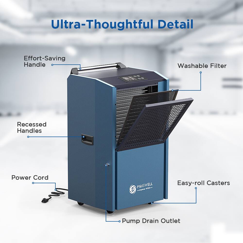 Ultra-Thoughtful Detail

Effort-Saving Handle

Washable Filter

Recessed Handles

Power Cord

Easy-roll Casters

Pump Drain Outlet