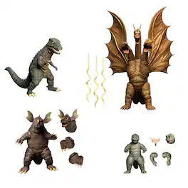 Mezco Toyz - Godzilla Destroy All Monsters (1968) 5 Points XL Round 2 Boxed Set - Gold