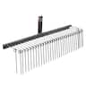 VEVOR - Tow Behind Landscape Rake, 72" Tow Dethatcher with 32 Steel Tines, Lawn Dethatcher Rake Attaches - Black