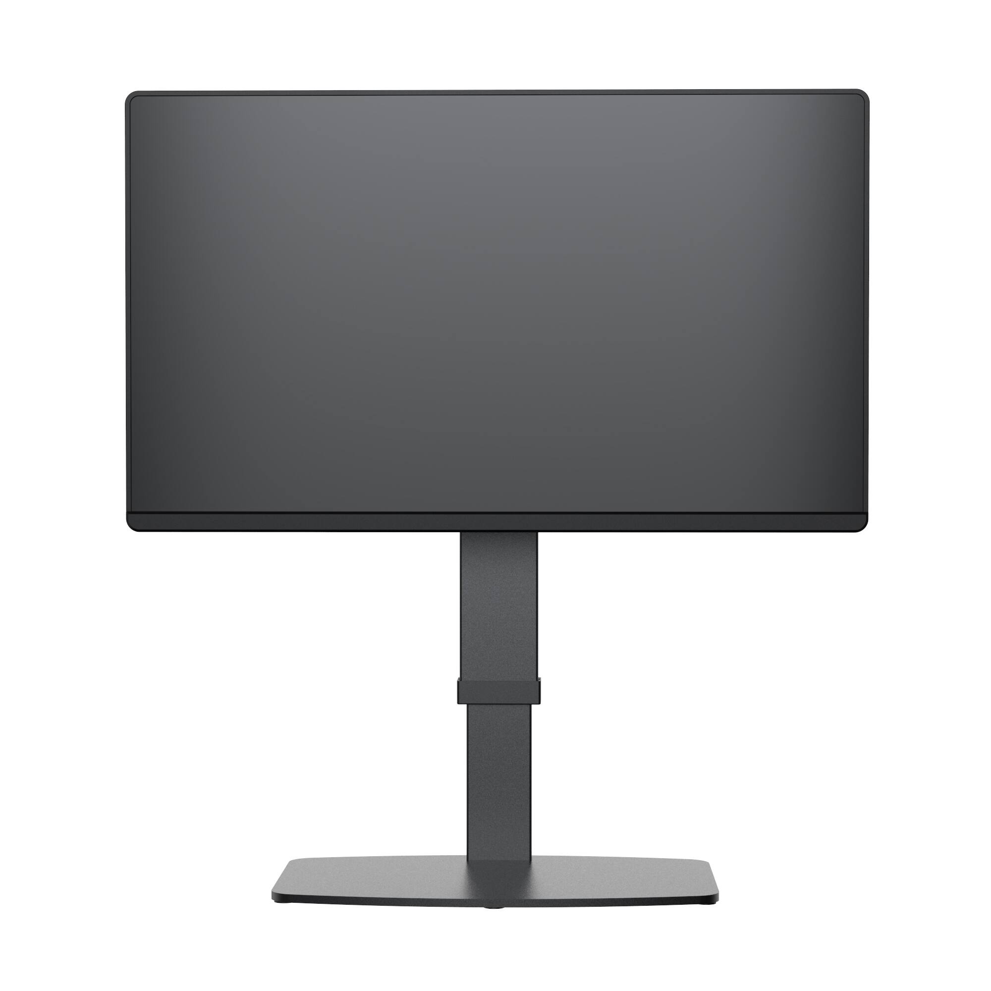 Left. Kanto - Universal Height Adjustable Desktop Monitor Stand for 17" - 32" Monitors - Black.
