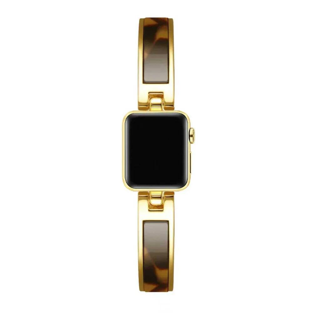 Back. Posh Tech - Addison Tortoise Metal Band For Apple Watch - Tortoise.